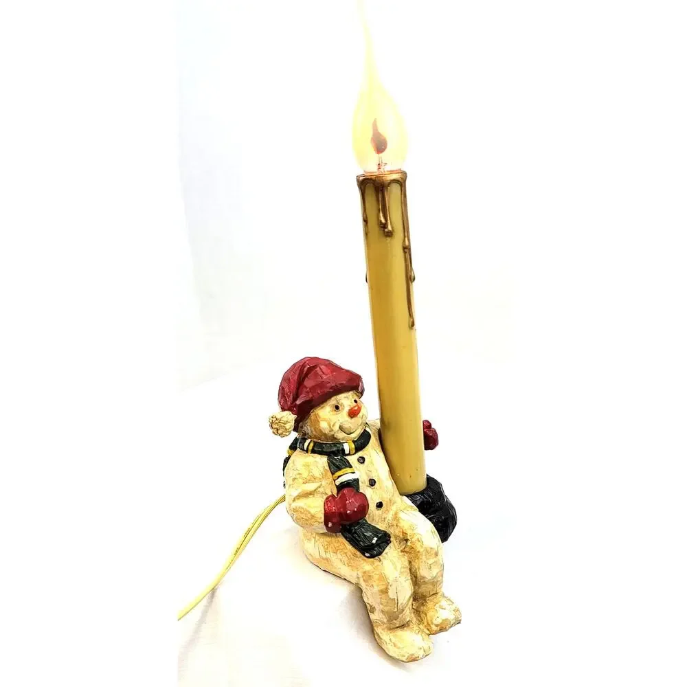 Shelf Sitting Candle Holding Snowman 10